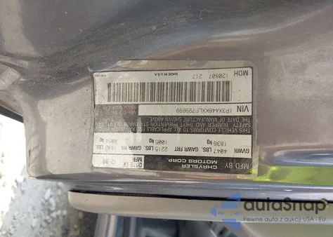 1990 Plymouth Acclaim z USA, uszkodzony, nr VIN 1P3XA46KXLF799699